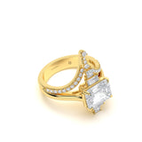 Custom Mixed-Cut Geometric Diamond Stacking Ring Set