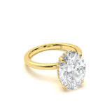 Custom 4.2-Carat Oval Halo Solitaire Engagement Ring