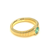 Round Emerald Signet Ring