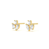 Cluster Diamond Stud Earrings