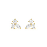 Multi-Cut Diamond Stud Earrings