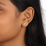 Elara Diamond Floral Studs