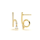 Pear Bloom Diamond Earring