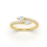 Open Pear Diamond Ring