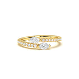 Open Pear Diamond Ring