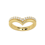 Chevron Diamond Ring