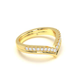Chevron Diamond Ring