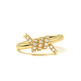Spiral Knot Diamond Ring