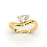 Pear Diamond Leher Ring