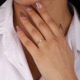 Round Solitaire Aura Ring