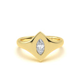 Marquise Diamond Signet Ring