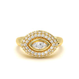 Eye Pave Diamond Ring