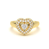 Heart Pave Diamond Ring