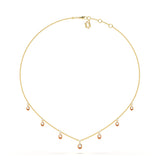 Pear Diamond Enamel Station Necklace