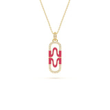 MIJA Pave Enamel Pendant