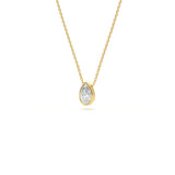 Bezel Pear 1 ct Diamond Pendant