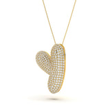 Custom 4.9-Carat Diamond Bubble Initial Pendant