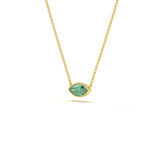 Marquise Emerald Pendant Necklace