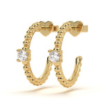 Round Diamond Aura Hoop