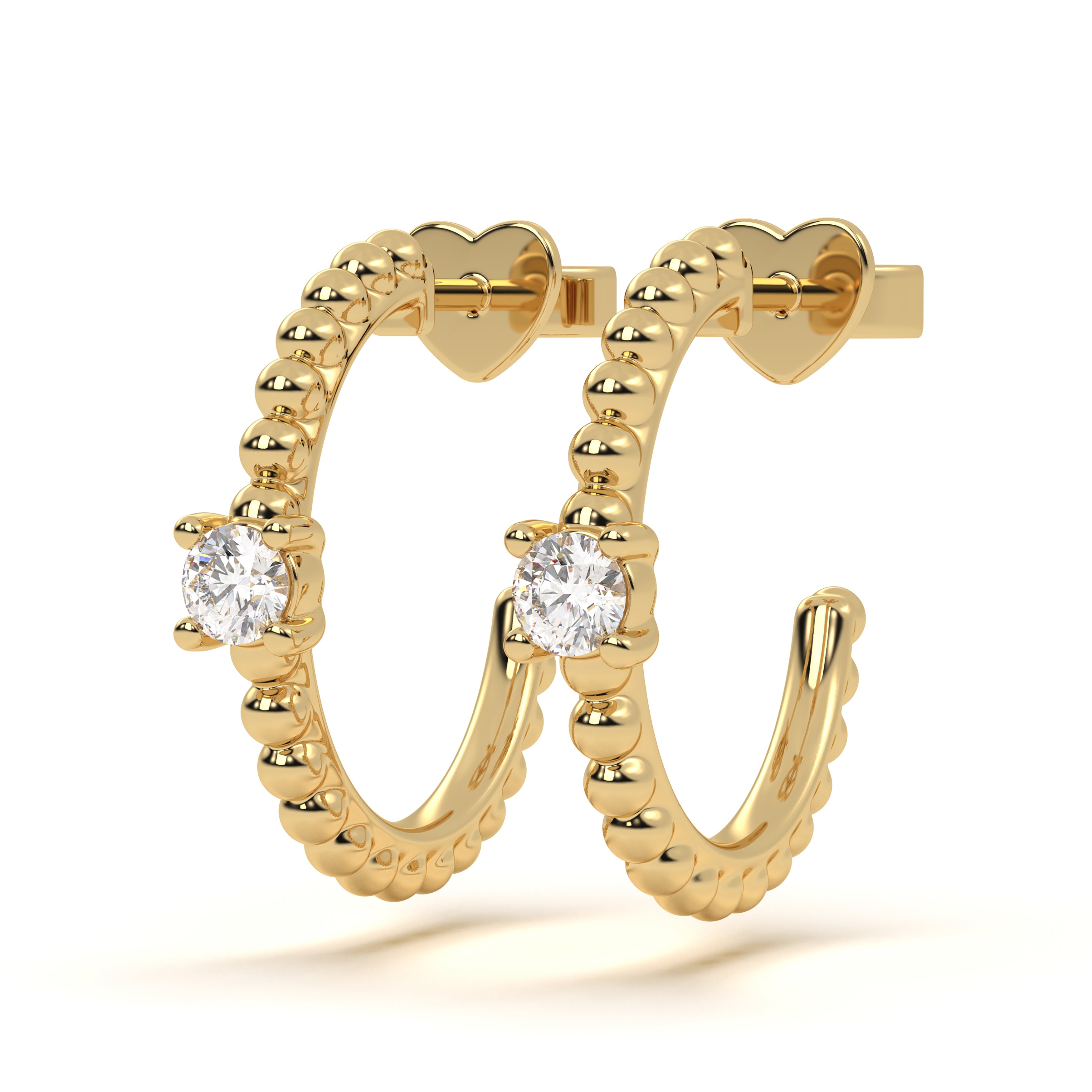 Round Diamond Aura Hoop