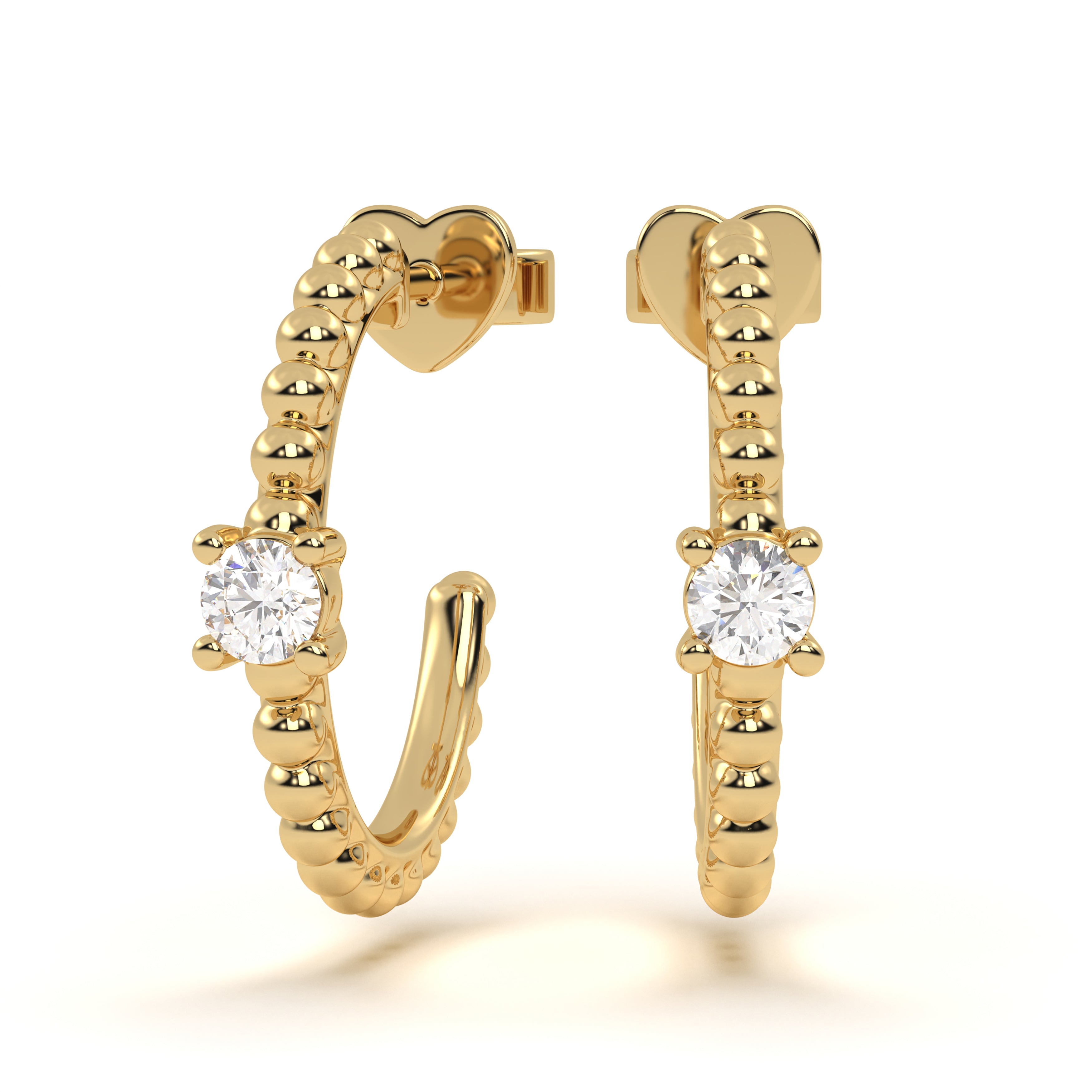 Round Diamond Aura Hoop