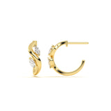 Marquise Diamond Leher Hoops