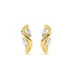 Marquise Diamond Leher Hoops