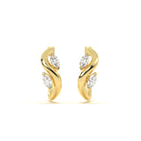 Marquise Diamond Leher Hoops