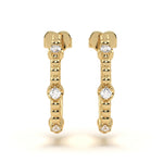 Accented Round Diamond Hoop