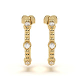 Accented Round Diamond Hoop