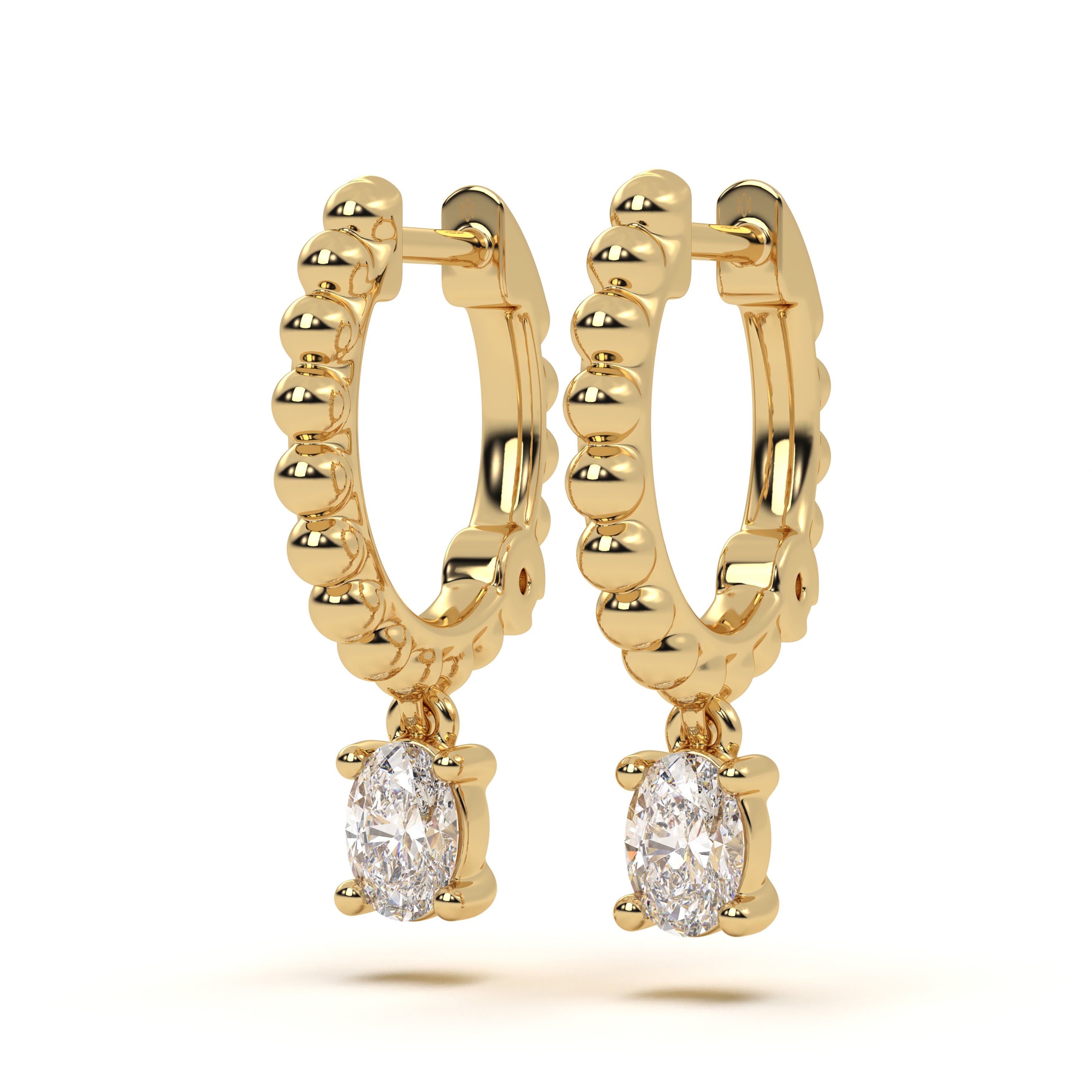 Oval Diamond Aura Hoop