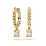 Oval Diamond Aura Hoop