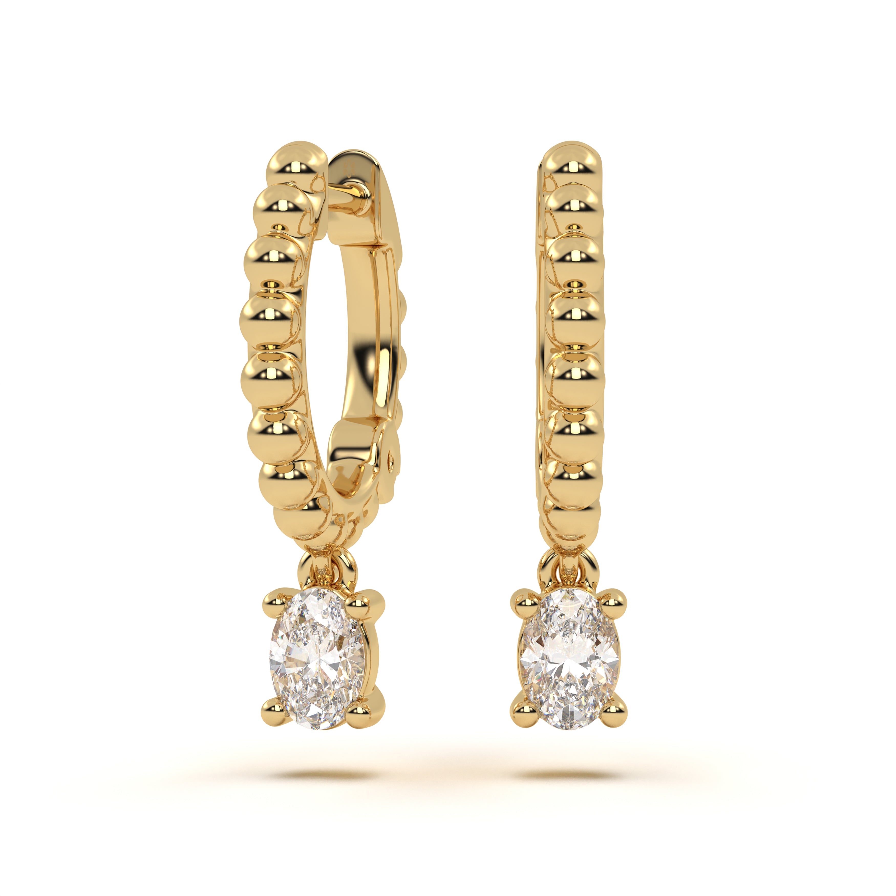 Oval Diamond Aura Hoop