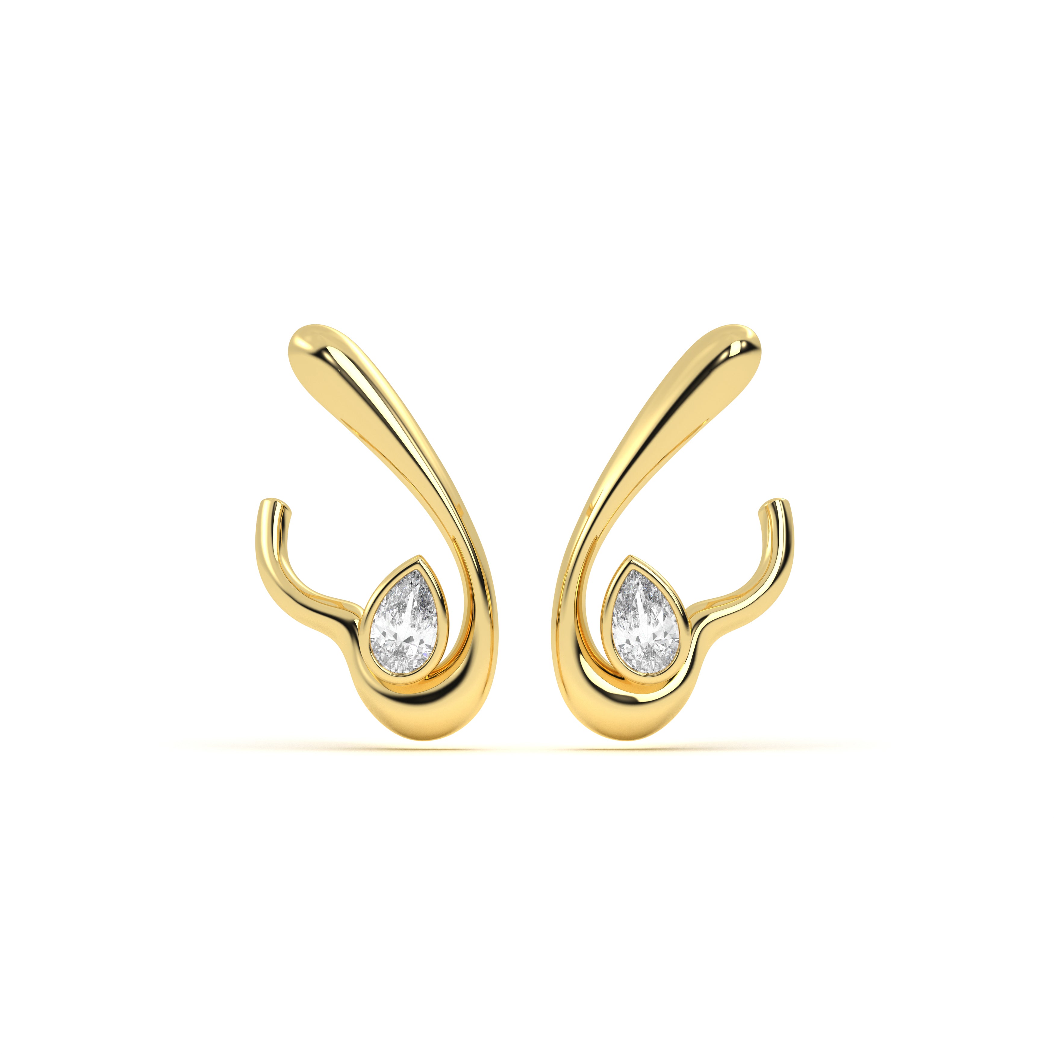 Pear Diamond Leher Drop