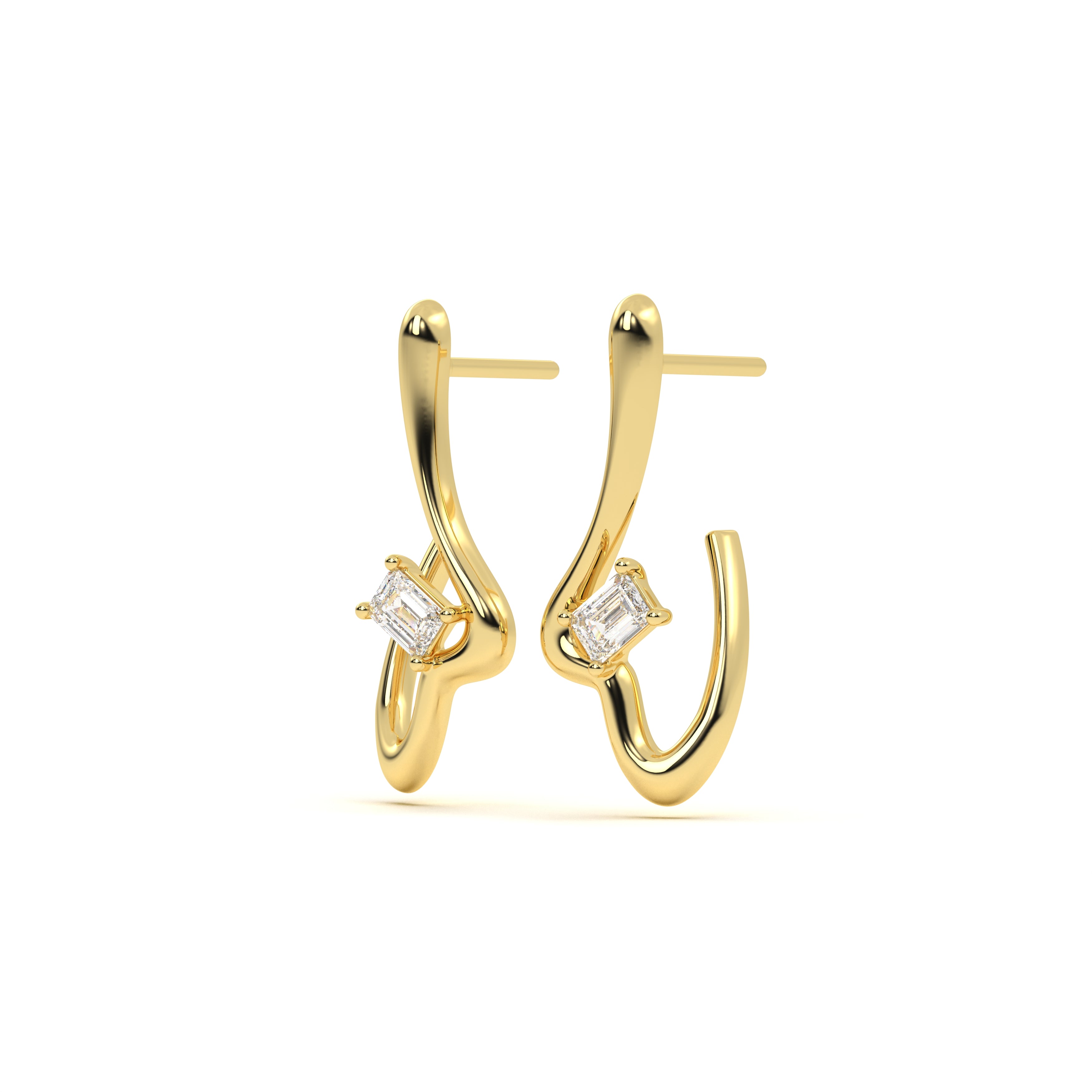 Emerald Diamond Leher Drop