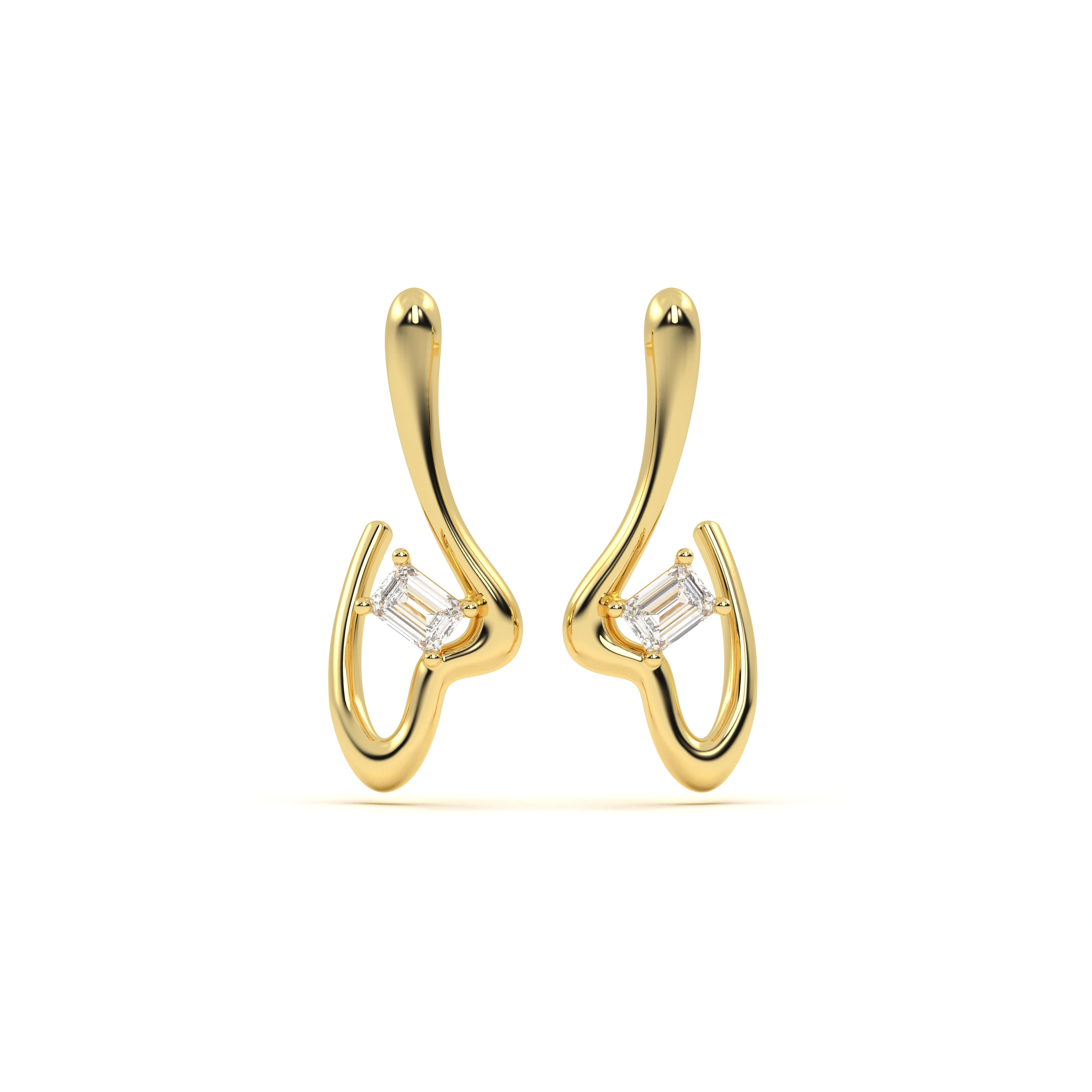 Emerald Diamond Leher Drop