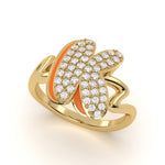 Mija Enamel 'K' Ring 