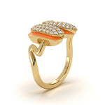 Mija Enamel 'K' Ring 