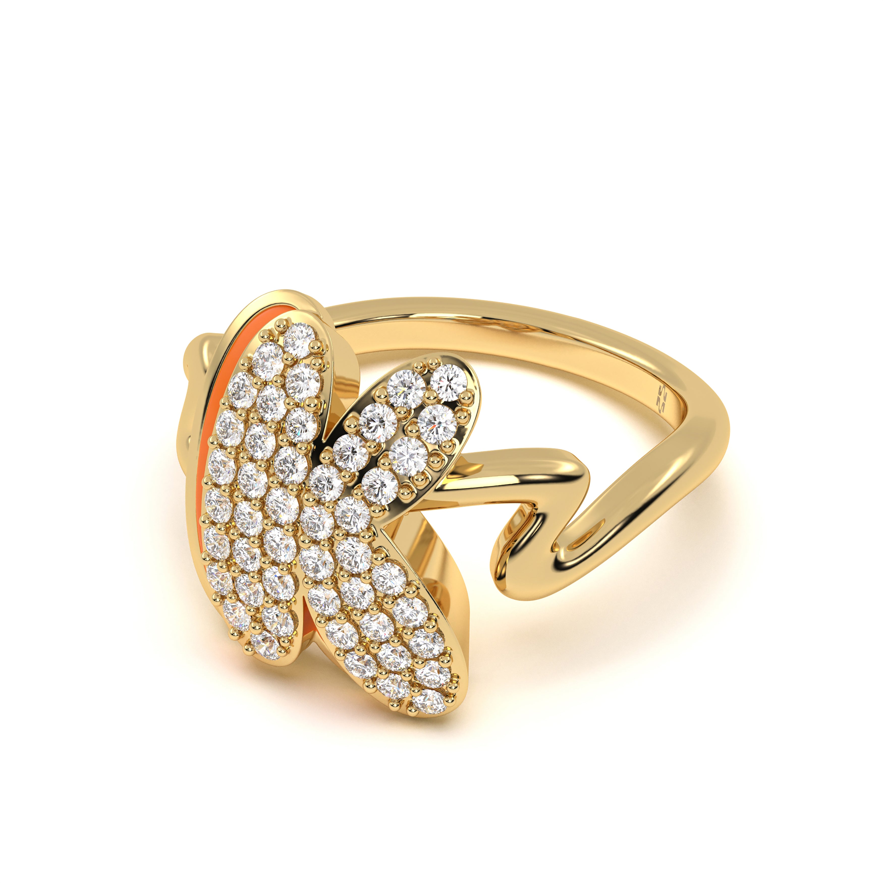 Mija Enamel 'K' Ring 
