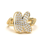 Mija Enamel 'K' Ring 
