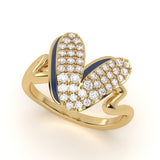 Mija Enamel 'V' Ring 