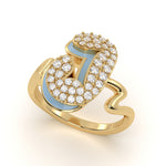 MijaEnamel 'J' Ring 