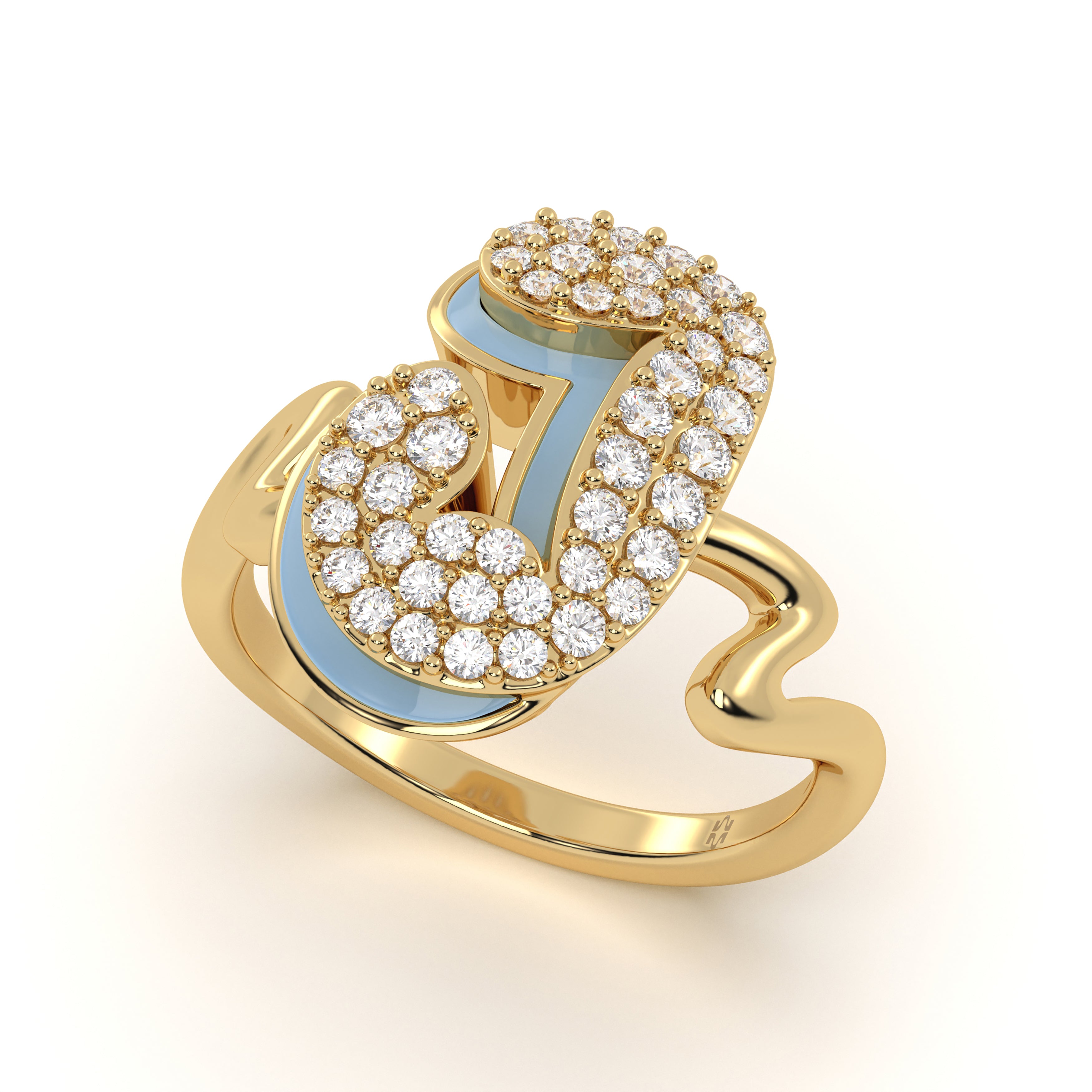 MijaEnamel 'J' Ring 