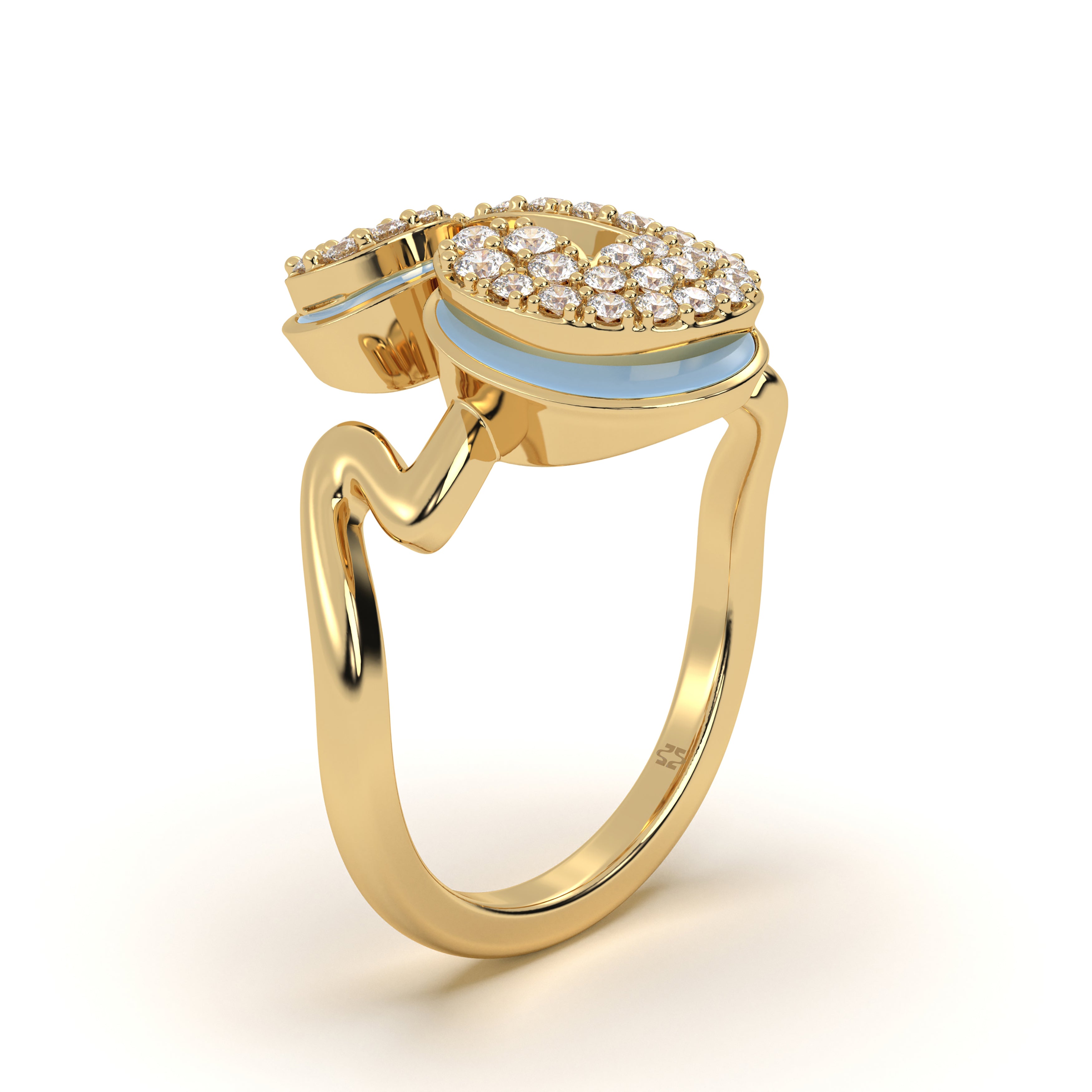 MijaEnamel 'J' Ring 