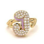 MijaEnamel 'J' Ring 