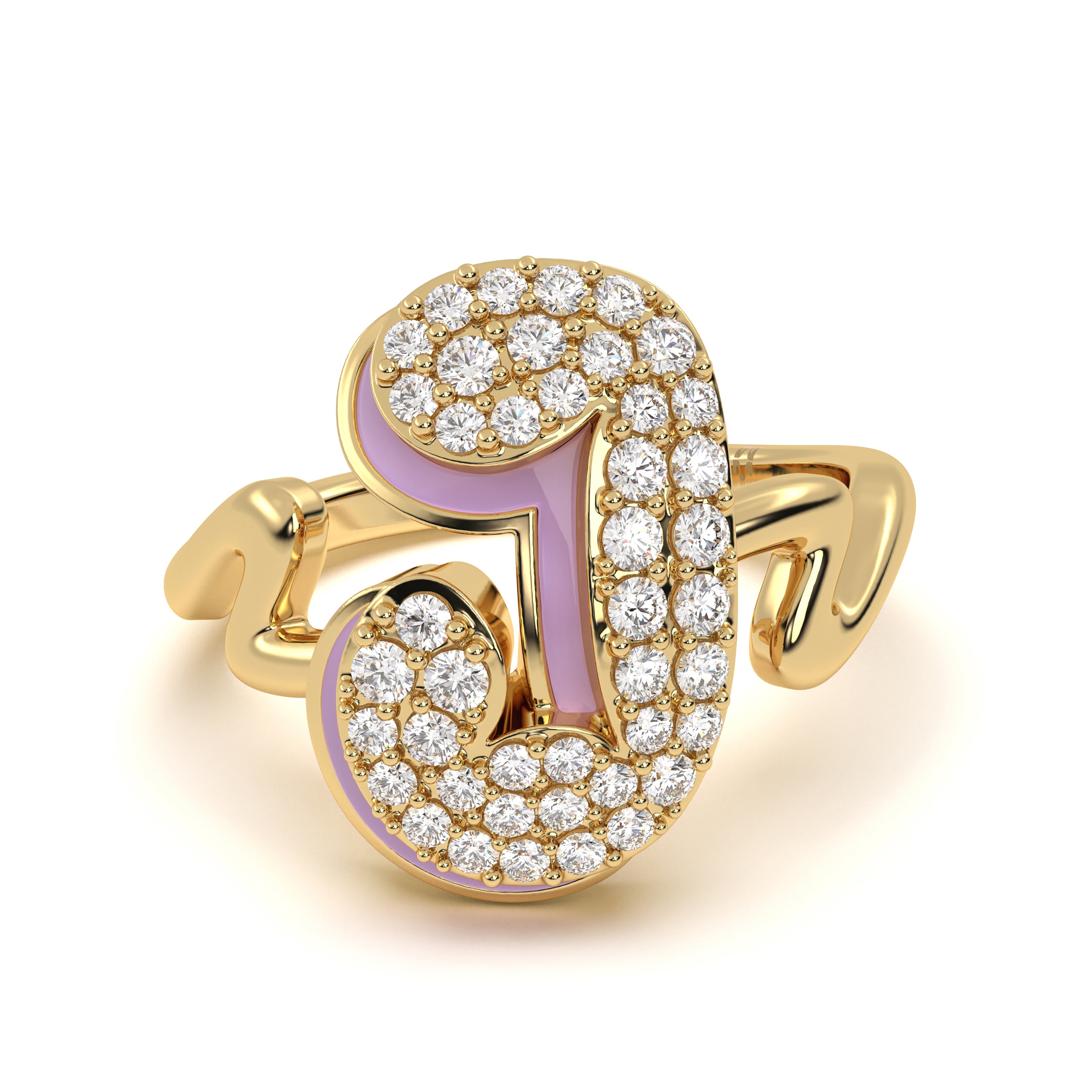 MijaEnamel 'J' Ring 