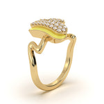 Mija Enamel 'P' Ring 