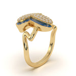 Mija Enamel 'T' Ring 
