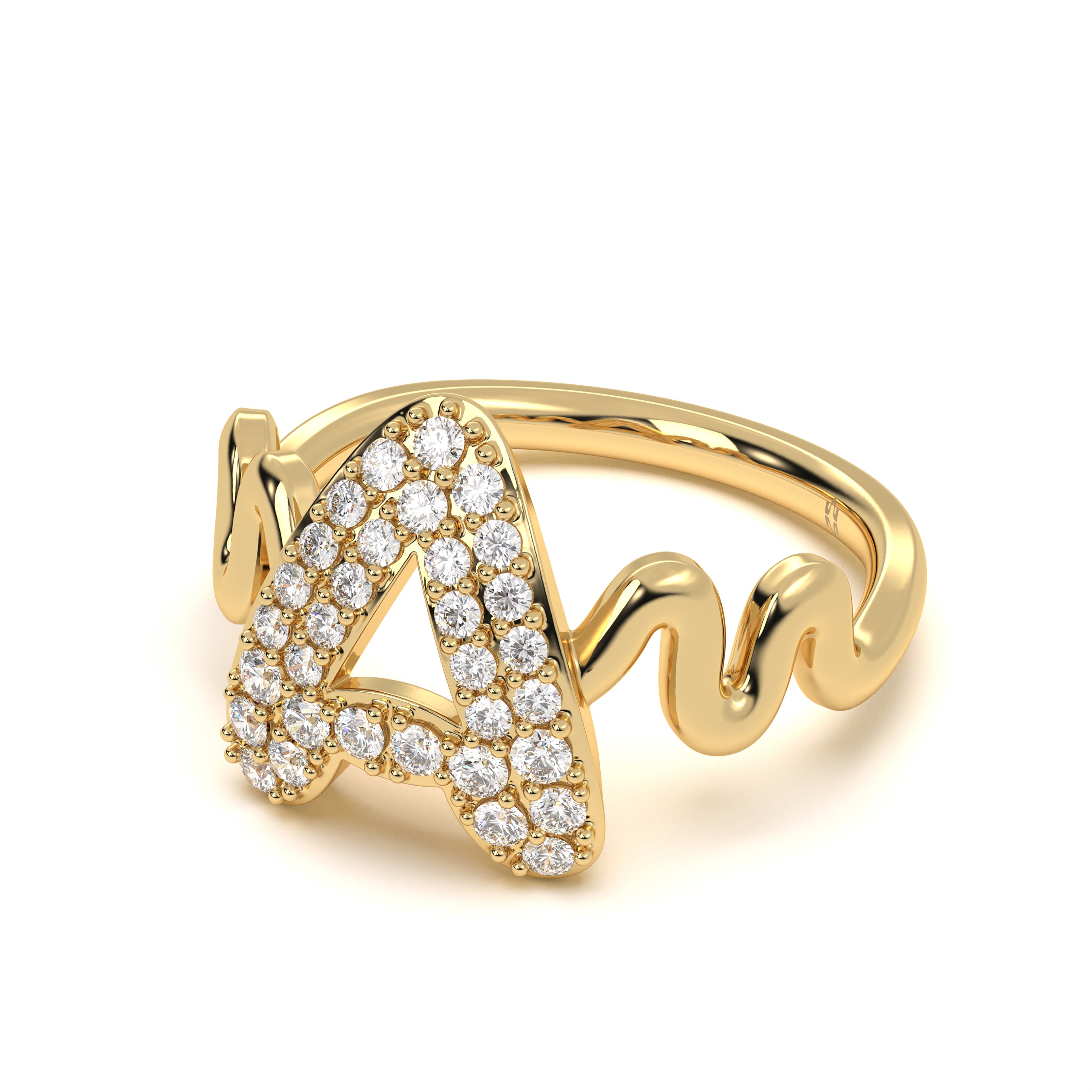Initial ‘A’ Diamond Ring
