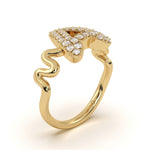 Initial ‘A’ Diamond Ring